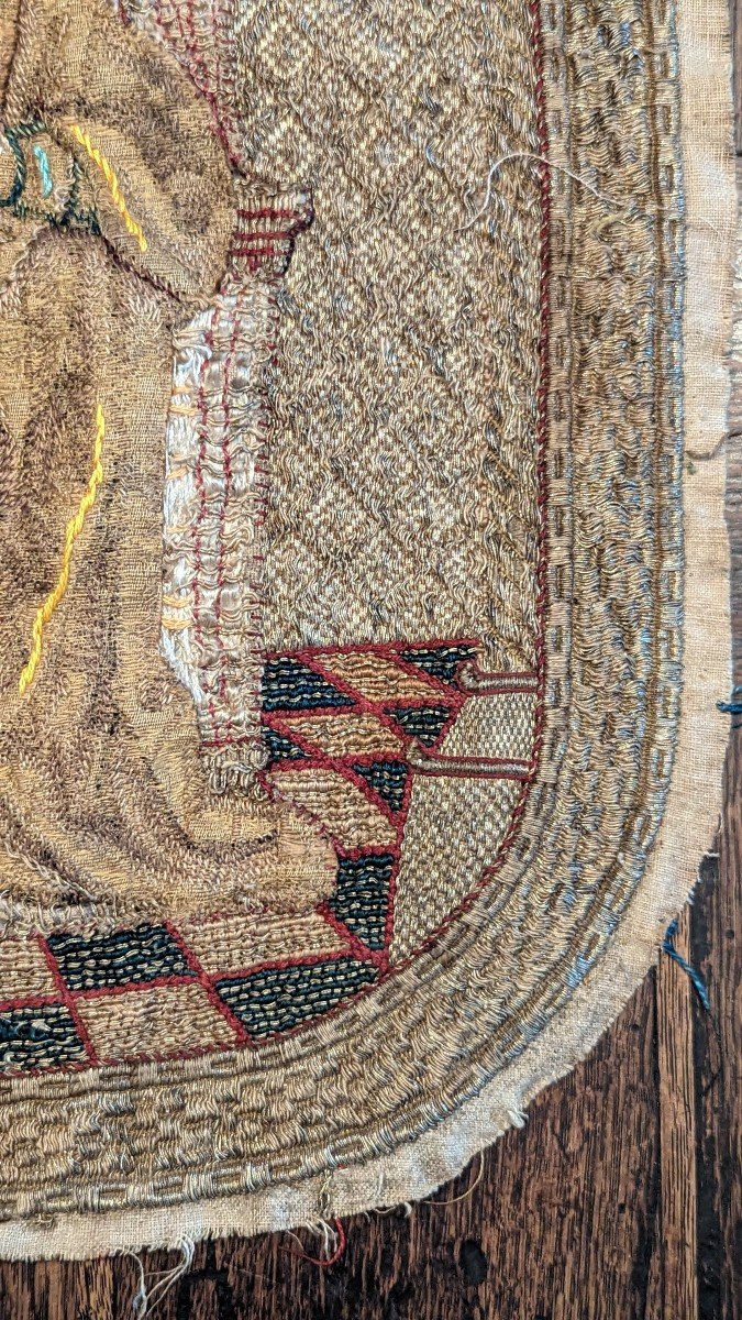 Liturgical Chaperone In St. John Embroidery Period 16th Century-photo-2