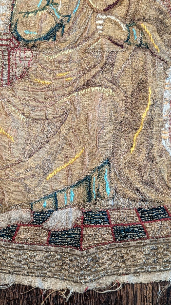 Liturgical Chaperone In St. John Embroidery Period 16th Century-photo-3