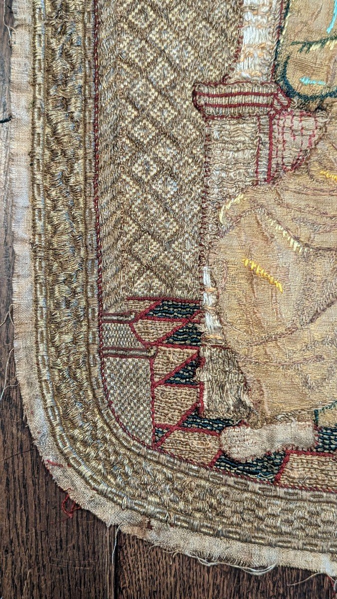 Liturgical Chaperone In St. John Embroidery Period 16th Century-photo-4