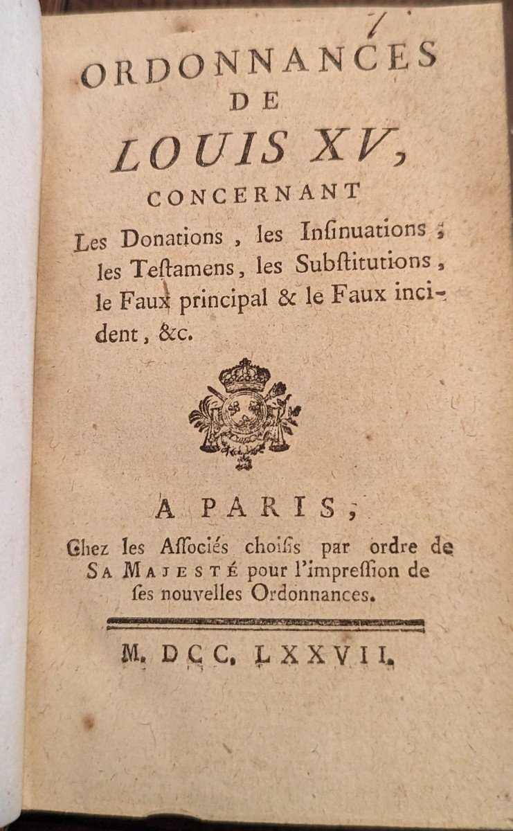 Book Ordinances Of Louis XV In Paris 1777-photo-3