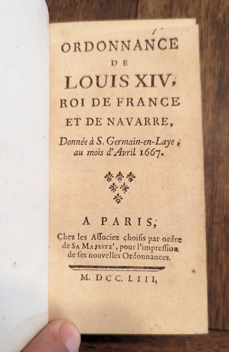Livre Ordonnances De Louis XIV à Paris 1753-photo-3