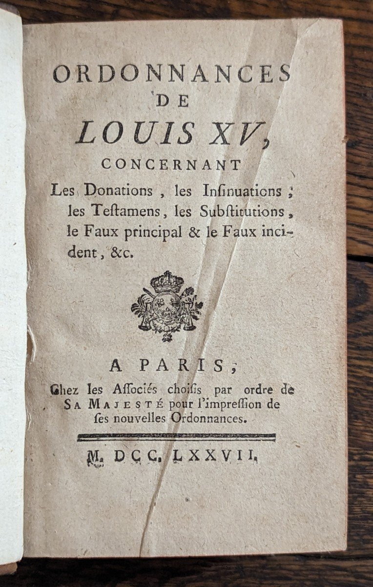 Livre Ordonnances De Louis XV à Paris 1777-photo-3