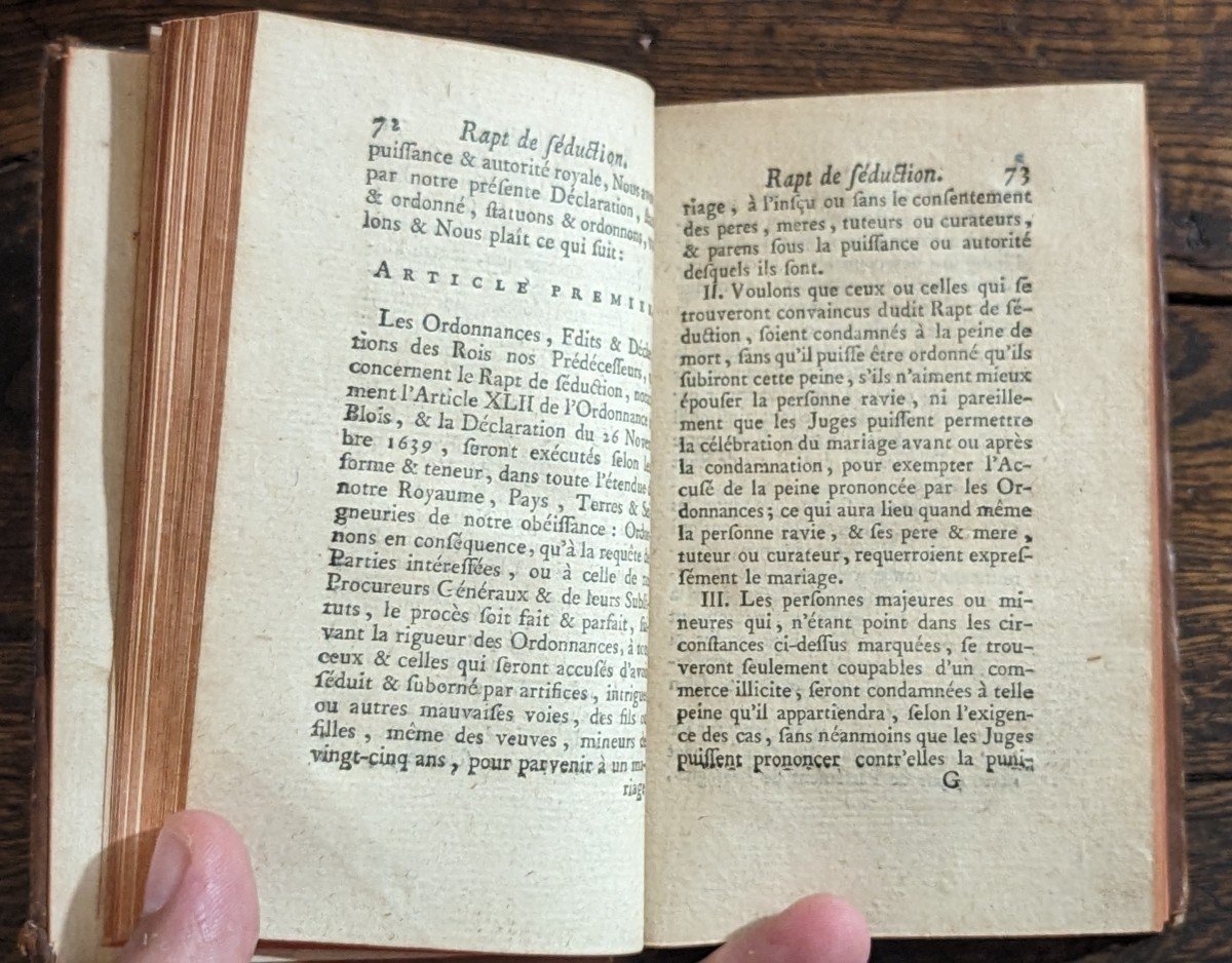 Livre Ordonnances De Louis XV à Paris 1777-photo-1