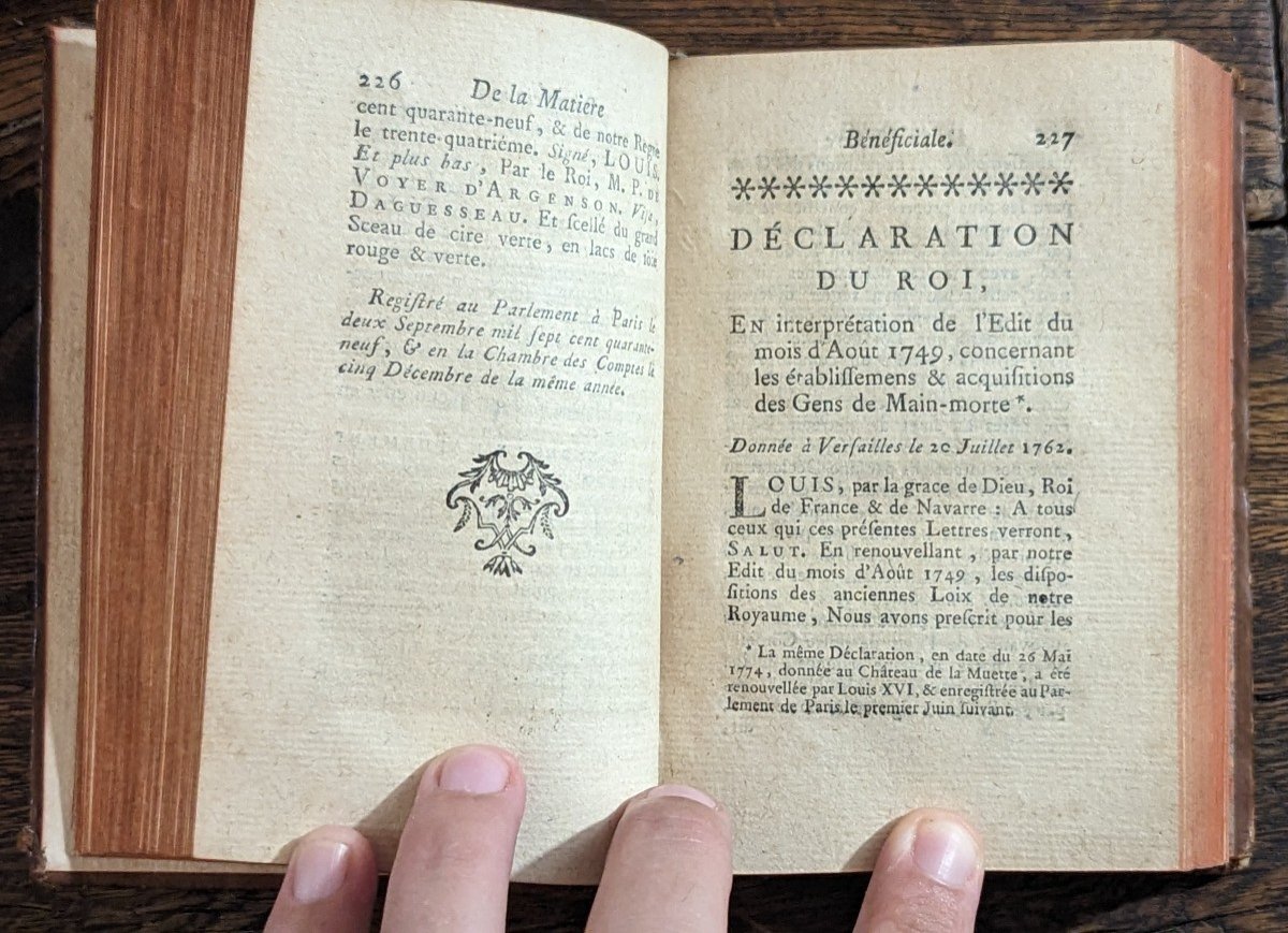 Livre Ordonnances De Louis XV à Paris 1777-photo-2