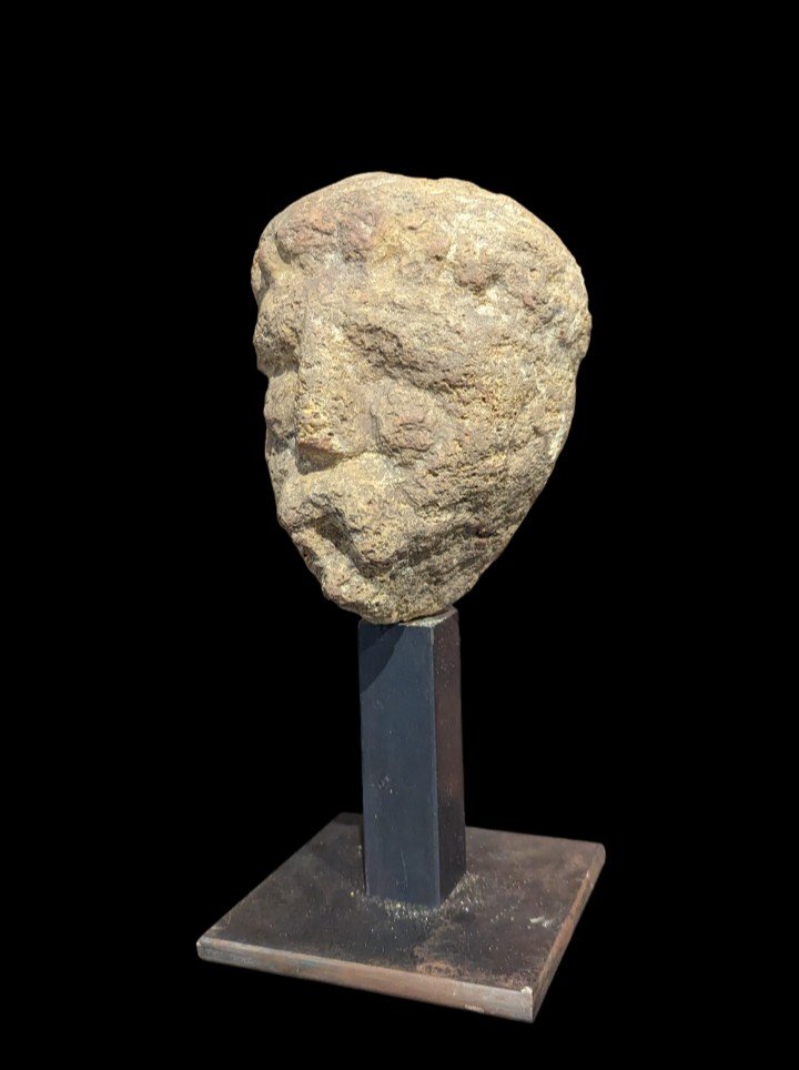 Celtic Stone Head Gallic Period-photo-3