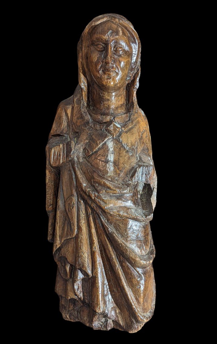 Large Statue Of Saint In Solid Wood 16th Century