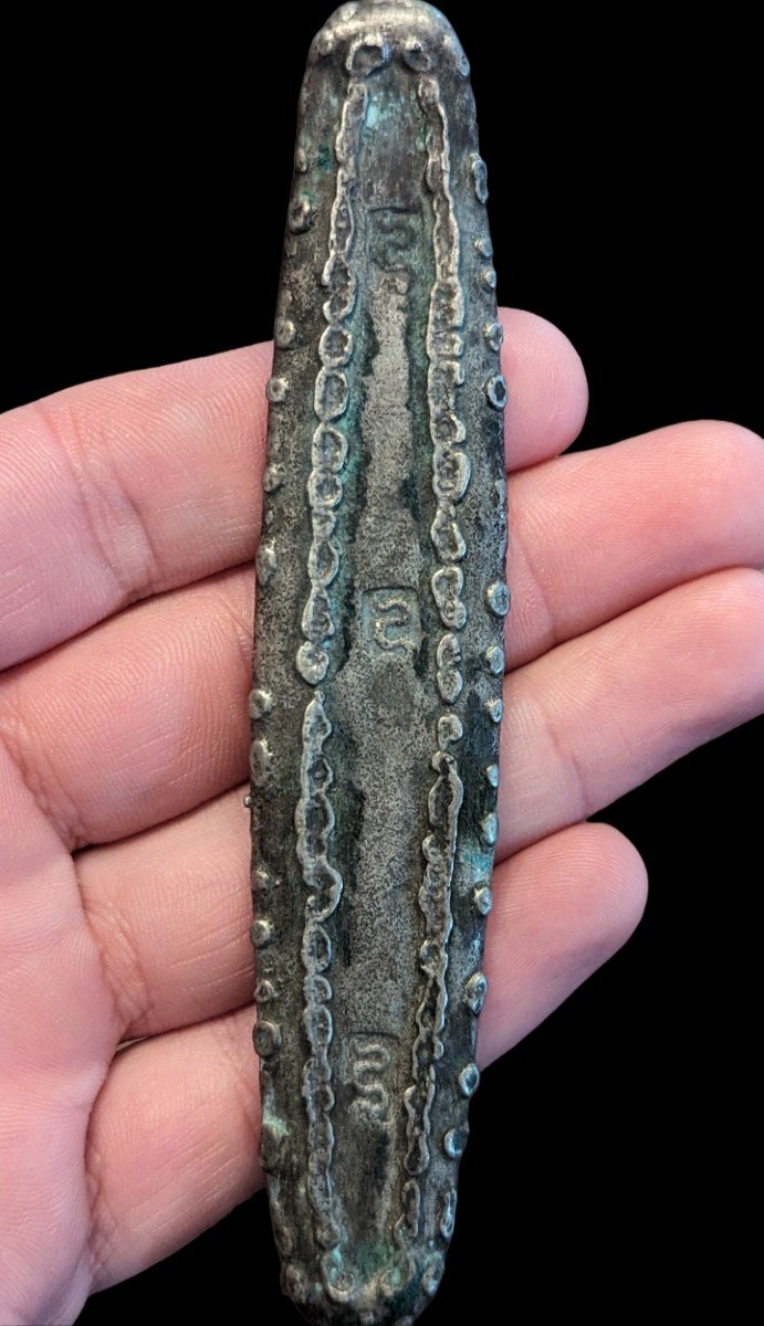 Silver Ingot - Tiger Tongue Currency - Kingdom Of Lanchang, Laos 17th Century-photo-3