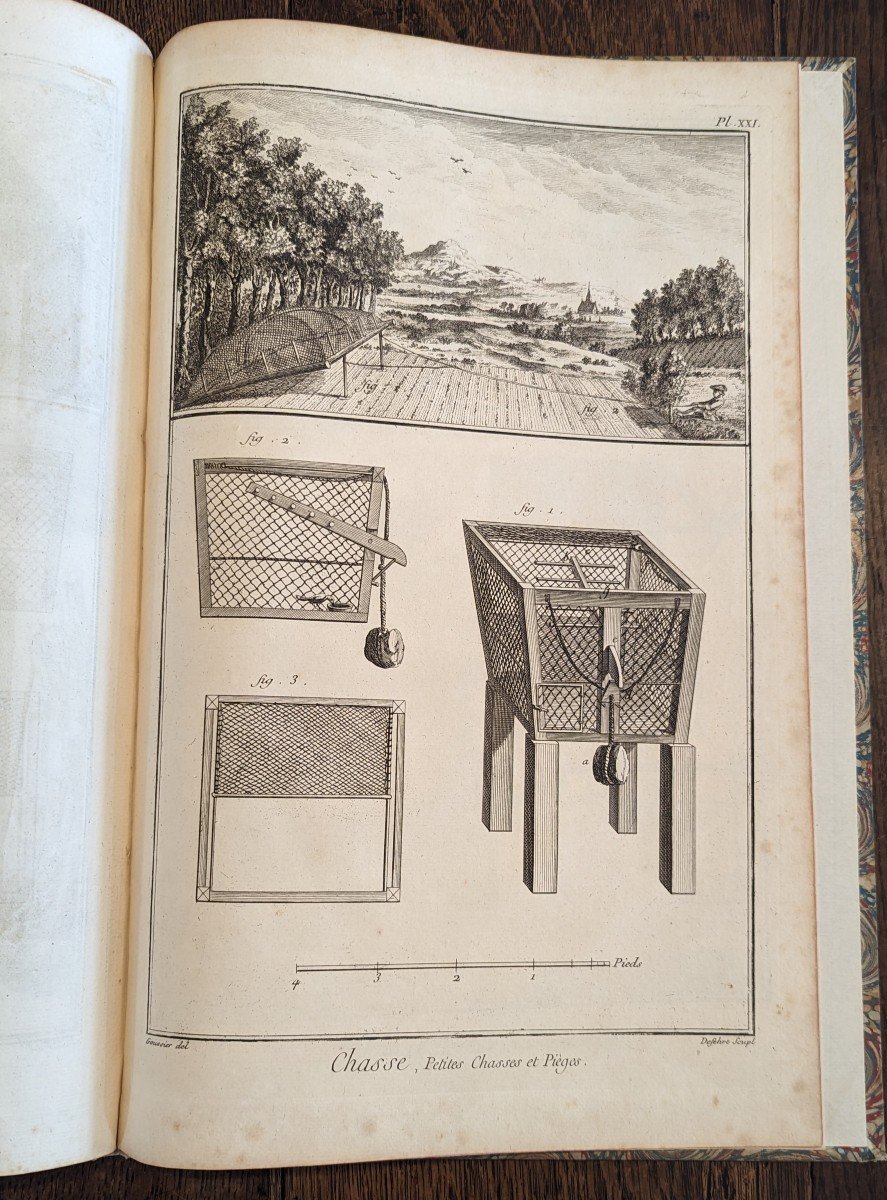 Diderot Encyclopedia - Collection Of Plates - Hunting - 1753 - Remarkable Condition-photo-3