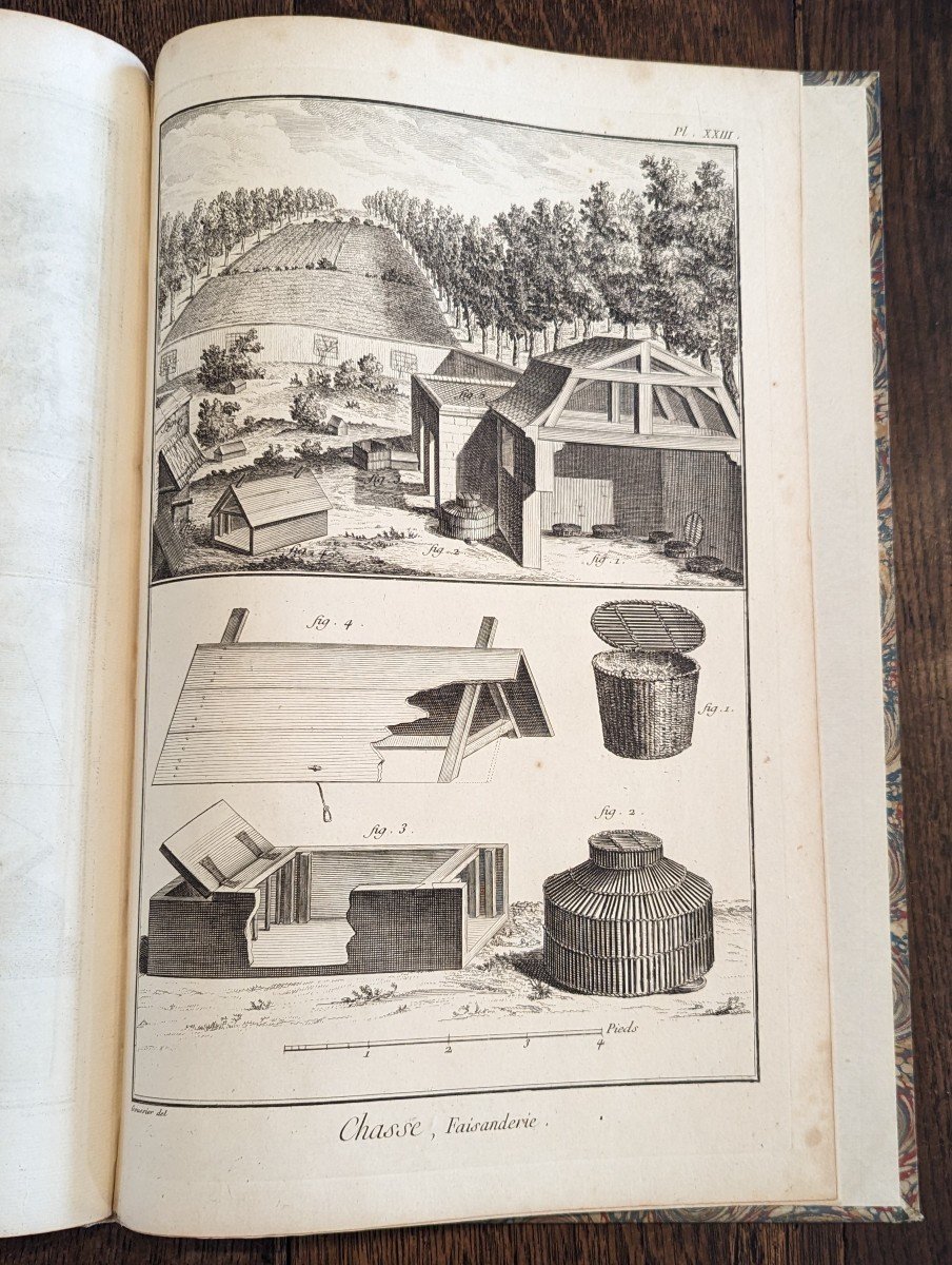 Diderot Encyclopedia - Collection Of Plates - Hunting - 1753 - Remarkable Condition-photo-4
