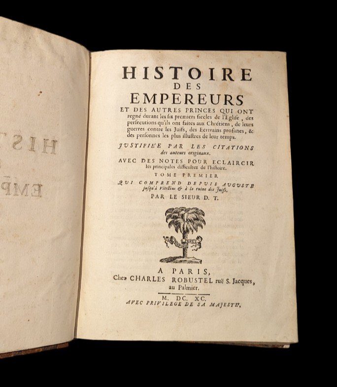 Histoire Des Empereurs Par Tillemont Chez Robustel 6 Tomes Complet 1690-photo-3