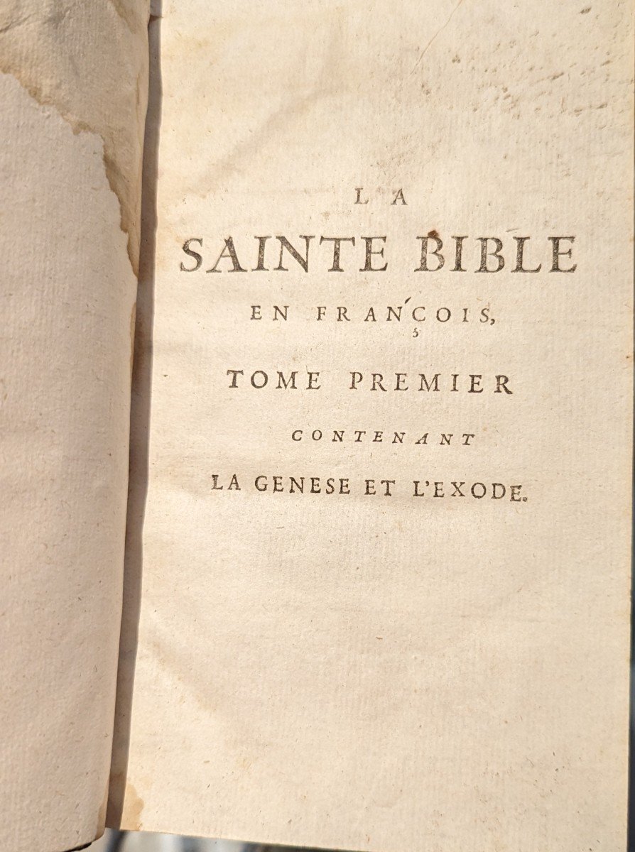 Bible De Sacy En François - 14 Volumes - Complete - 1742 - Desprez & Cavelier-photo-3
