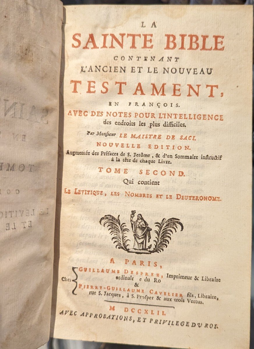 Bible De Sacy En François - 14 Volumes - Complete - 1742 - Desprez & Cavelier-photo-2