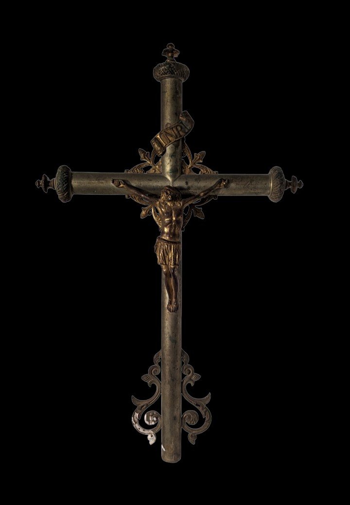 Croix De Procession - Bronze - XIXe Siècle -photo-2