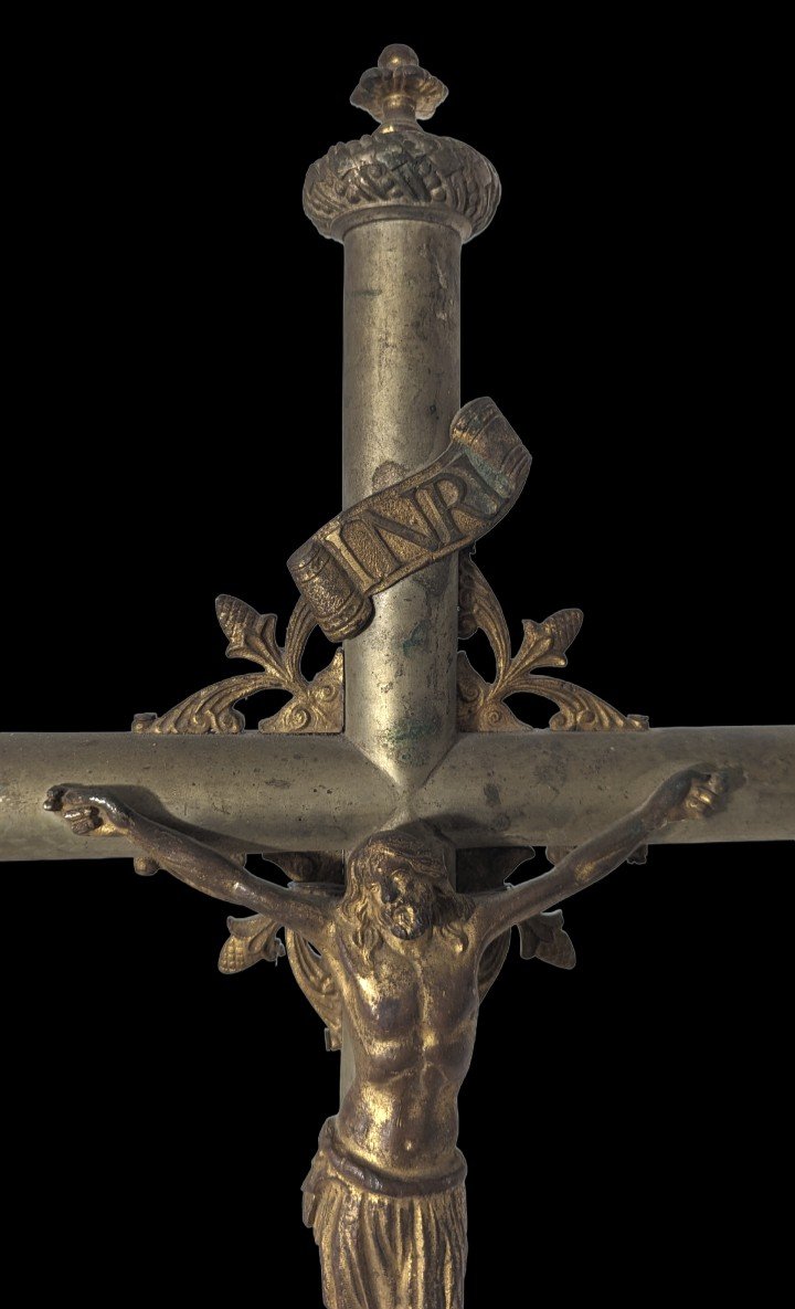 Croix De Procession - Bronze - XIXe Siècle -photo-2