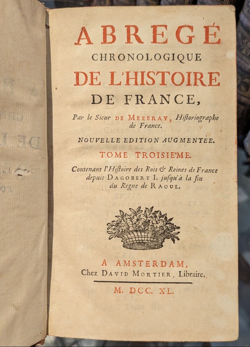 Chronological Summary Of The History Of France By Mézeray - 1740 - 13 Complete Volumes-photo-1