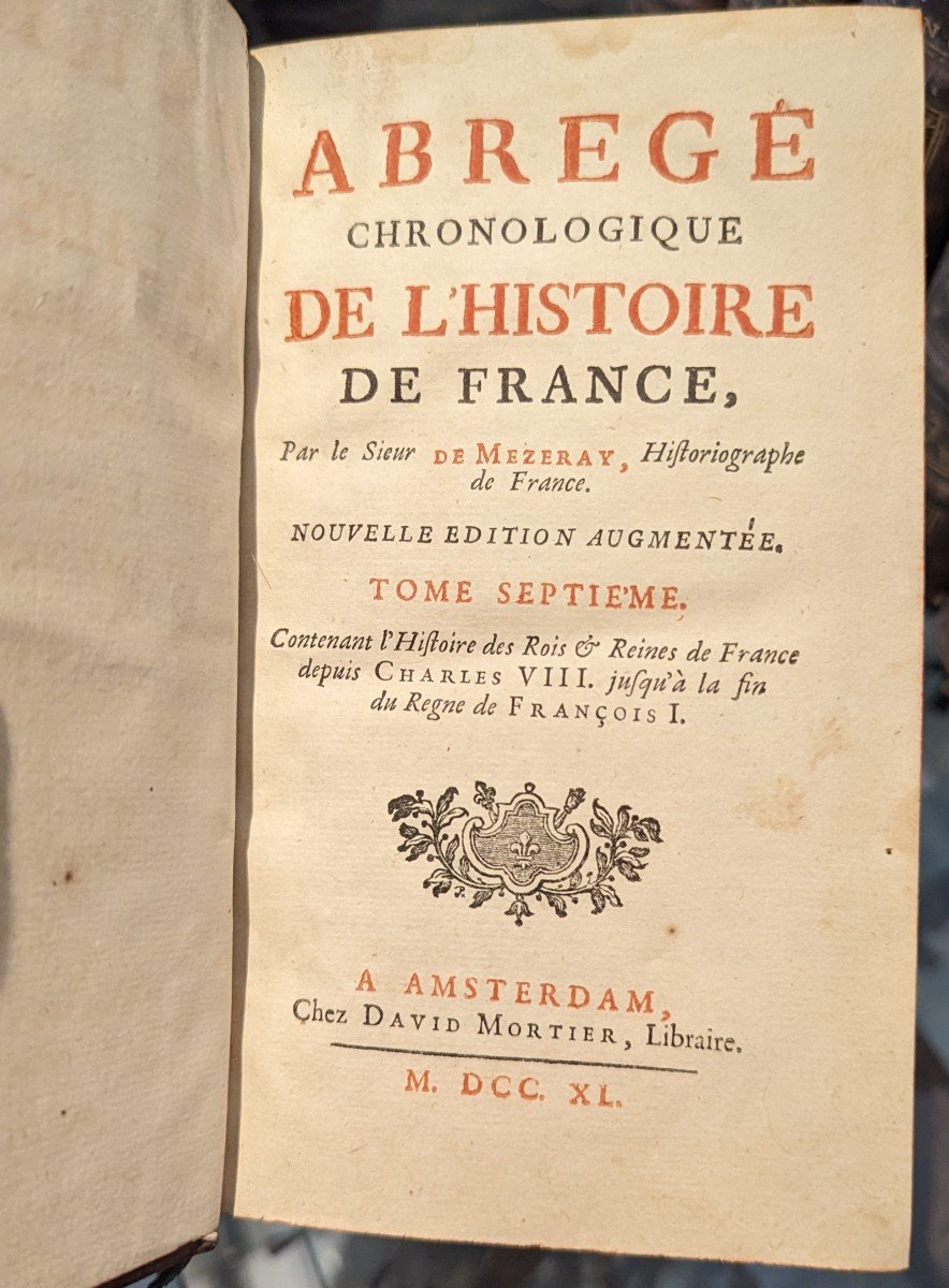 Chronological Summary Of The History Of France By Mézeray - 1740 - 13 Complete Volumes-photo-2