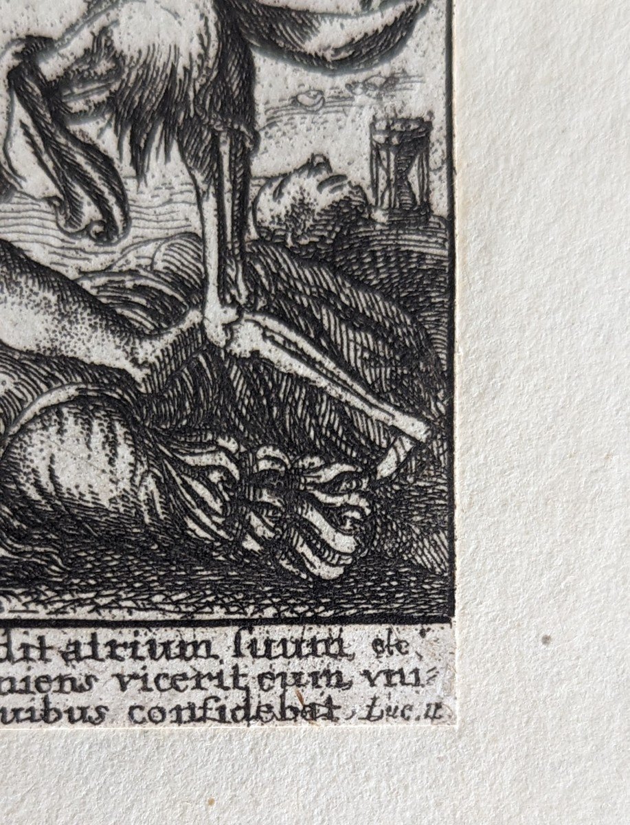 Gravure - Le Chevalier De La Danse De La Mort - Par Wenceslaus Hollar et Van Diepenbeeck - 1651-photo-3