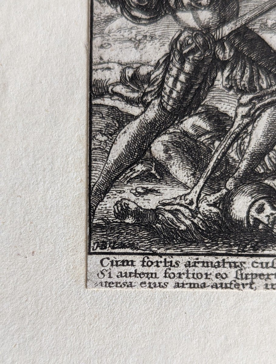 Gravure - Le Chevalier De La Danse De La Mort - Par Wenceslaus Hollar et Van Diepenbeeck - 1651-photo-4