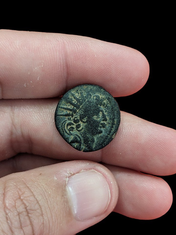 Hemiobole De Antiochos VIII - Bronze - 120 Av Notre ère - Collection Emile Sable - Numismatique