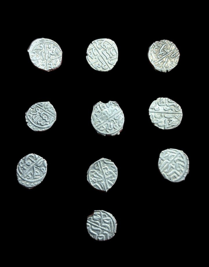Collection Of 10 Akce In Silver - 15th 16th Century - Ottoman Empire - Numismatics-photo-3