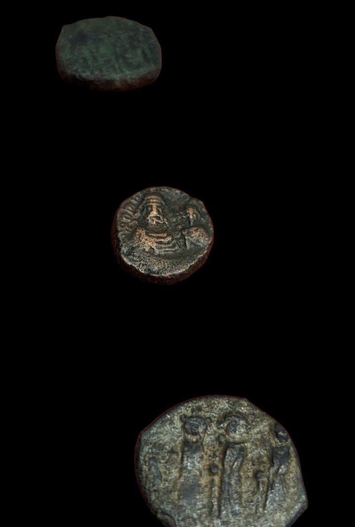 Collection Of 12 Byzantine Coins - Bronze - Middle Ages -ex Col. Sand - Numismatics-photo-6