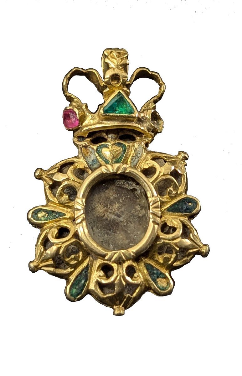 Pendentif Reliquaire En Or - XVIIe Siècle - Espagne 