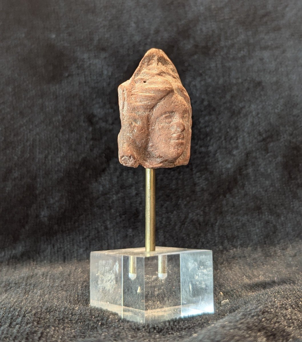 Tête votive en terre cuite - Travail gréco-romain - Égypte-photo-1