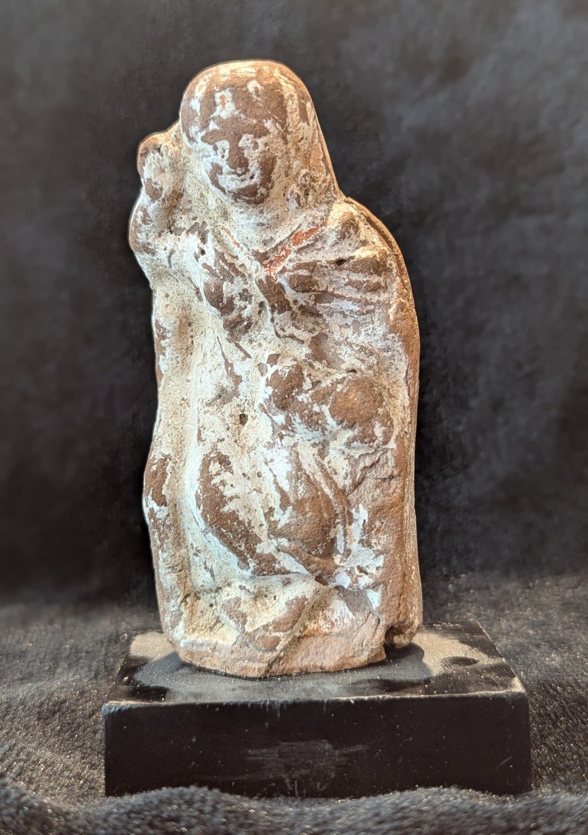 Terracotta And White Slip Figurine - Roman Period - Egypt - Archeology