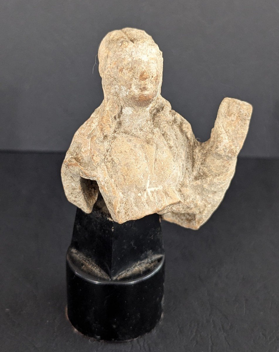 Roman Terracotta Figurine - Woman Raising Her Arm - Archeology-photo-4