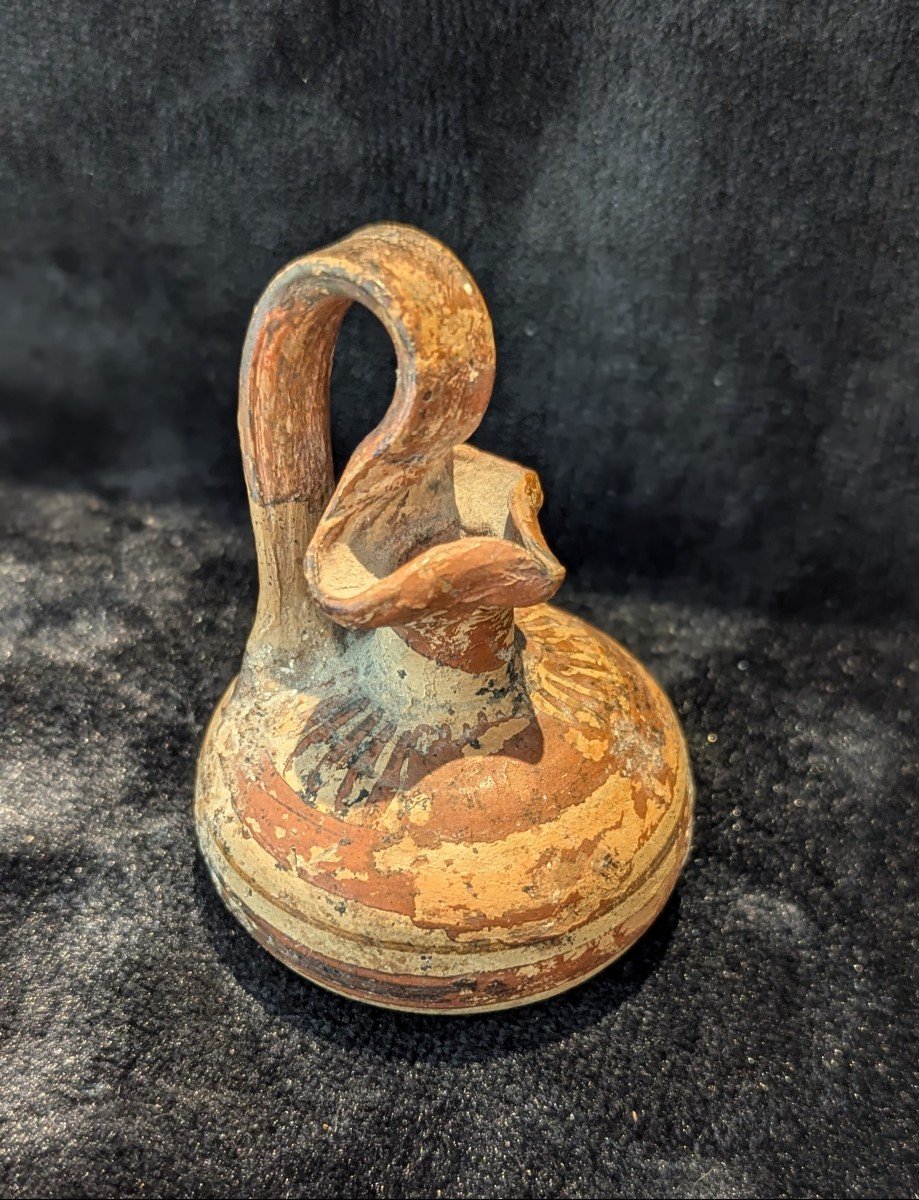 Vase Aryballe - Anse Relevée - Travail Corinthien - Grèce Antique - Archéologie-photo-1