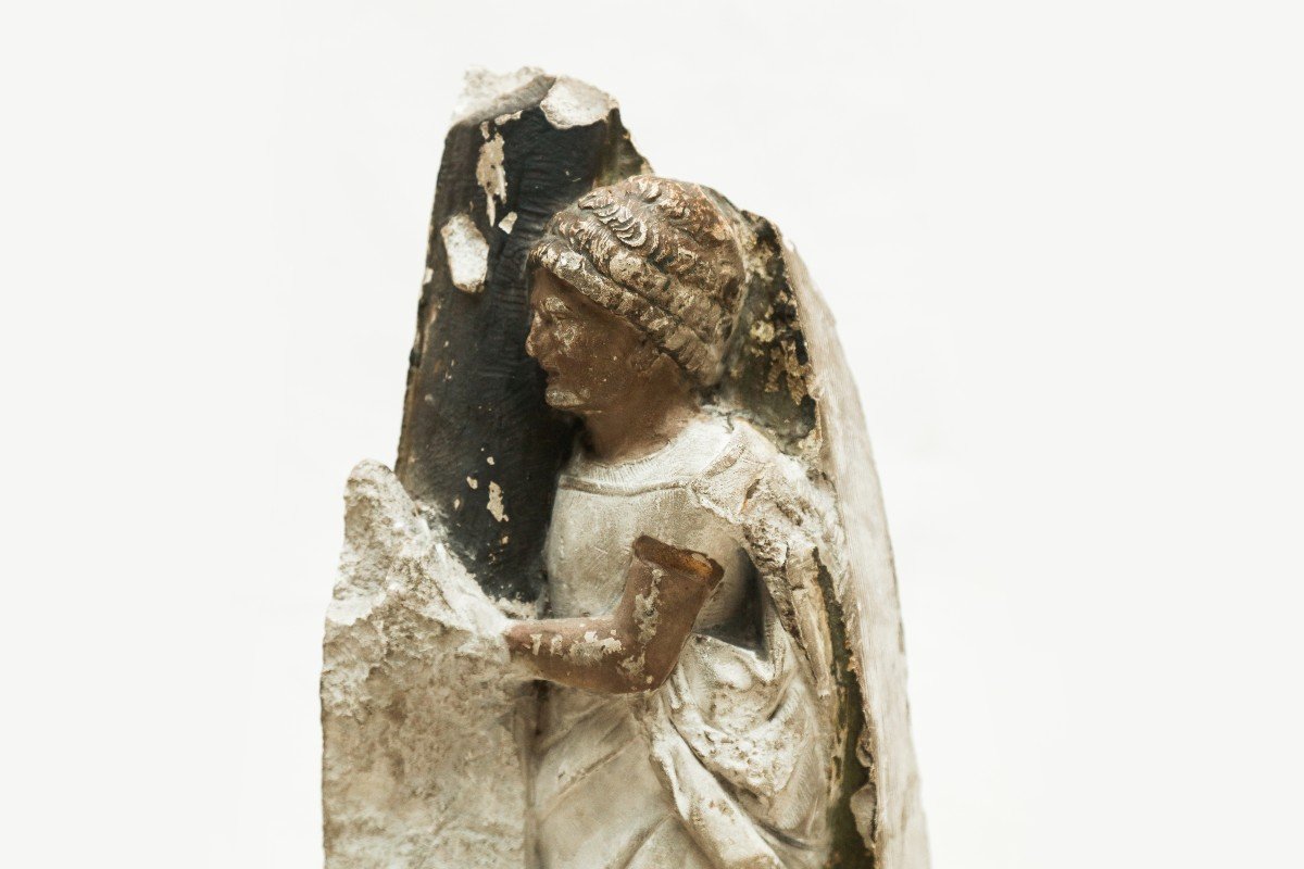 Polychrome Stone Sculpture Renaissance Period 16th Century Provenance-photo-2