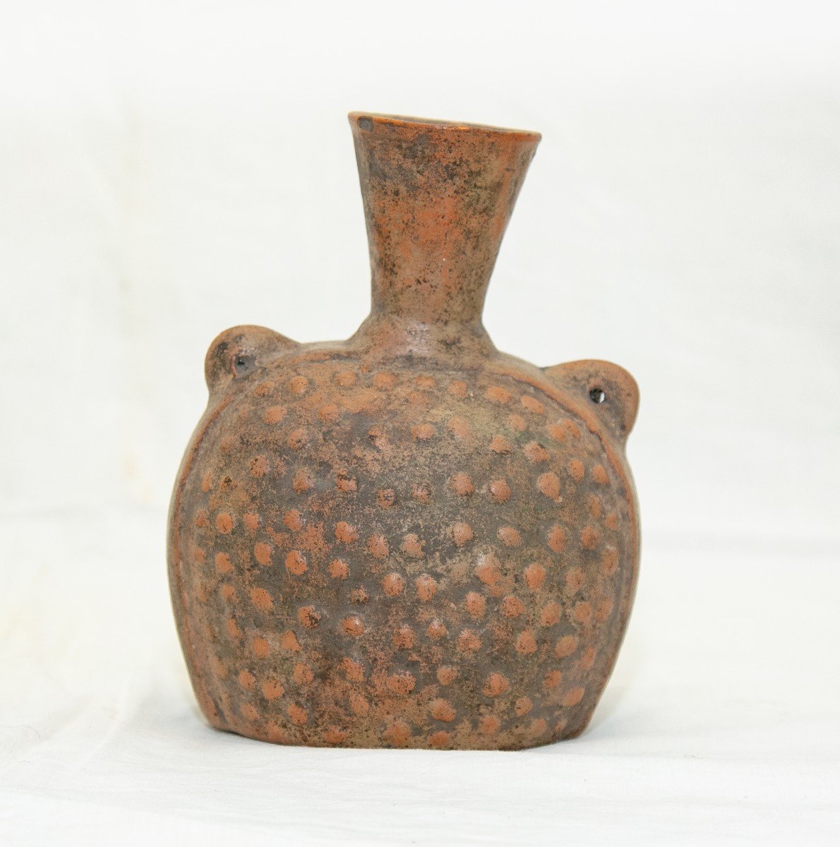 Gourd Vase With Warrior Decor - Chimu Culture Peru - Archaeology-photo-2