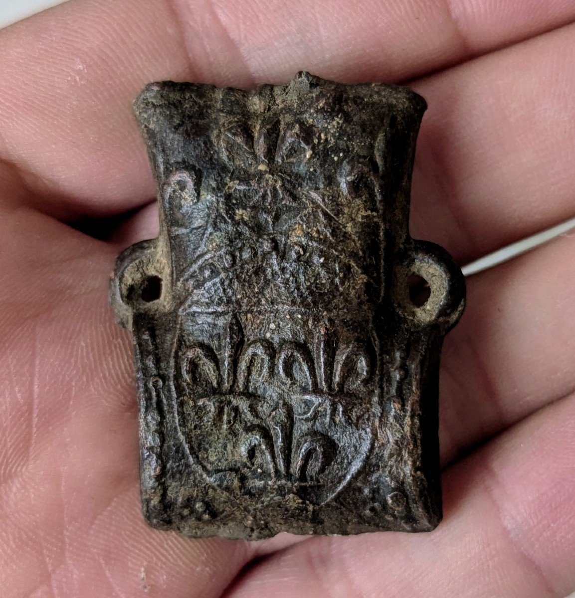 Pilgrim's Ampulla - Arms Of France And Isabeau Of Bavaria - Circa 1420