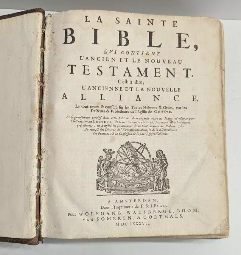 Sainte Bible - Amsterdam - Joan Blaeu - 1687 - Ancien & Nouveau Testament - 17th-photo-3
