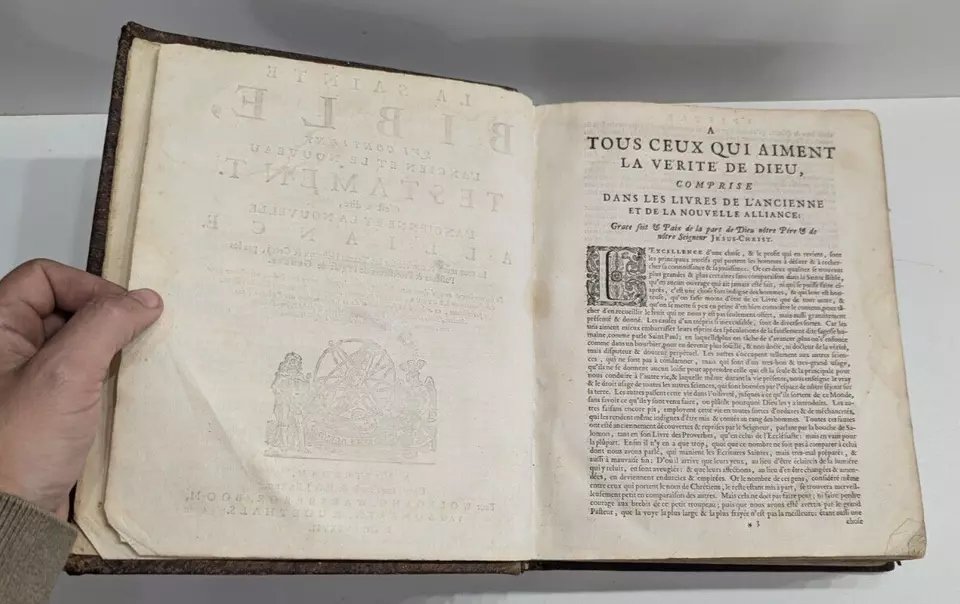 Sainte Bible - Amsterdam - Joan Blaeu - 1687 - Ancien & Nouveau Testament - 17th-photo-6