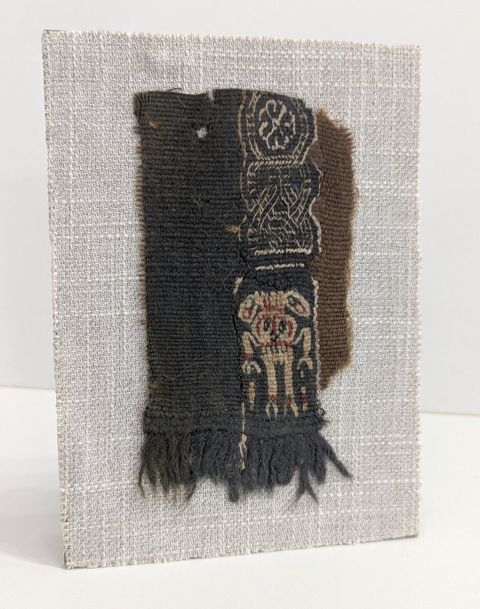 Fragment De Tissu Copte – Clavus– Motifs Géométriques Et Danseuse – VIIe Siècle -photo-2