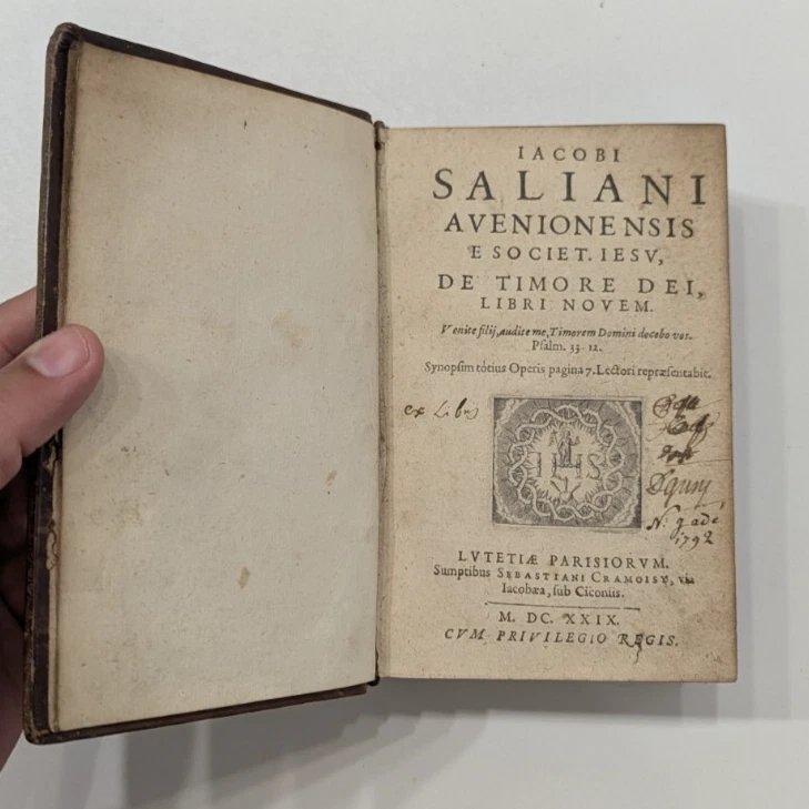 De Timore Dei – Jacques Salian – Paris 1629 – Reliure Évêque de Metz – Book 17th-photo-2