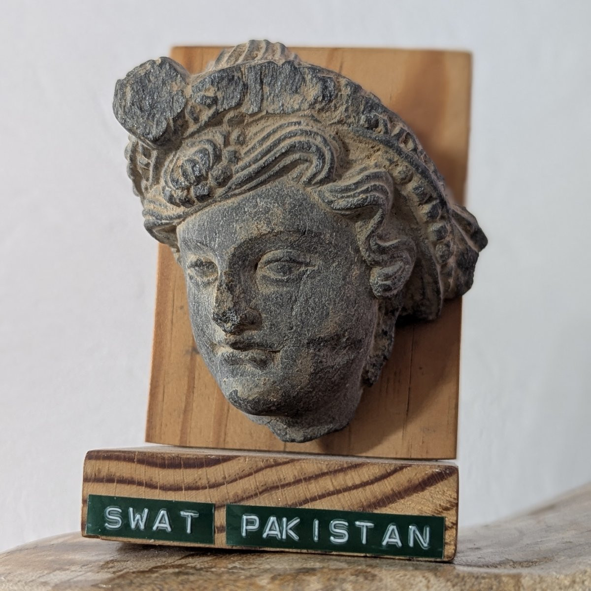 Sculpted Schist Head - Gandhara - 1st - 3rd Century Ad - Archaeology-photo-3