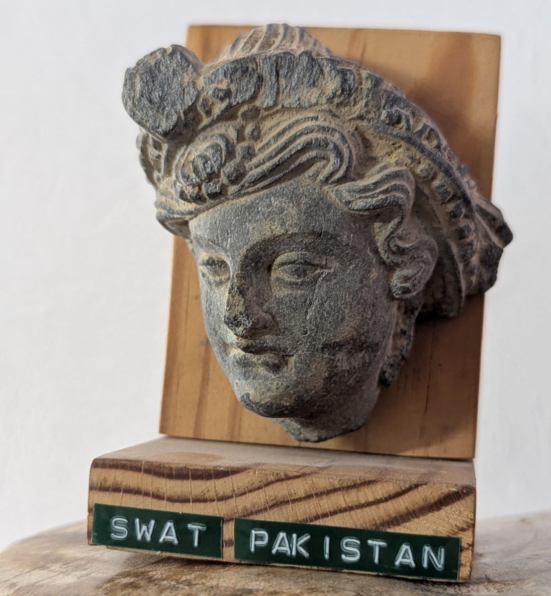 Sculpted Schist Head - Gandhara - 1st - 3rd Century Ad - Archaeology-photo-4