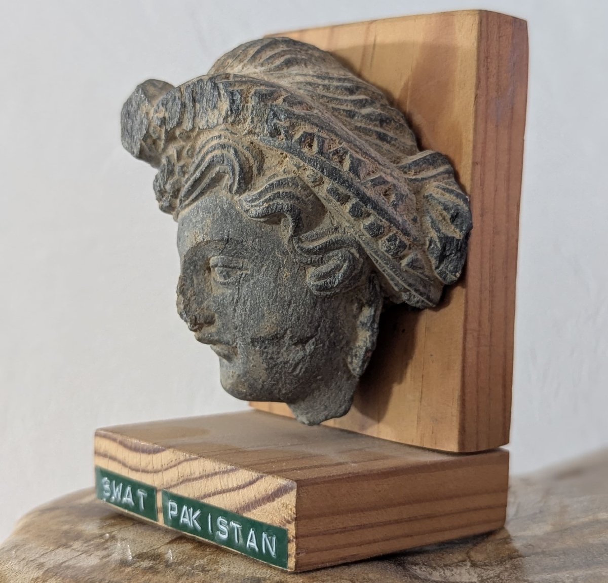 Sculpted Schist Head - Gandhara - 1st - 3rd Century Ad - Archaeology-photo-5