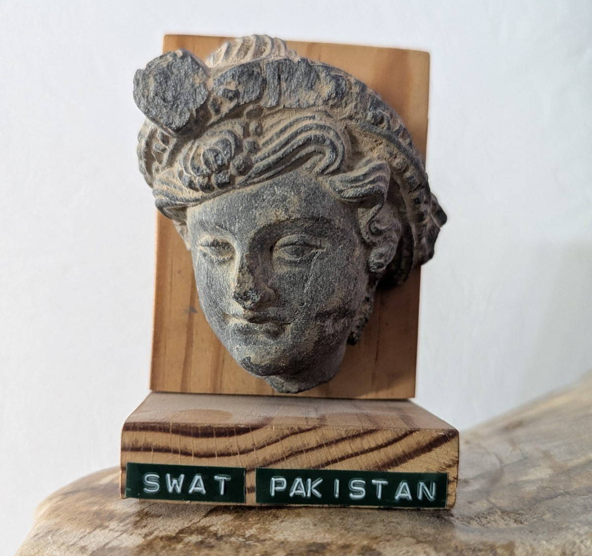 Sculpted Schist Head - Gandhara - 1st - 3rd Century Ad - Archaeology
