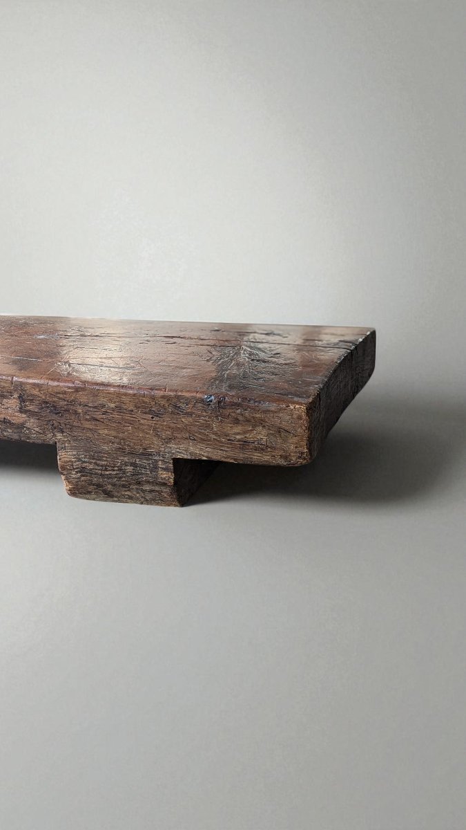 Exceptional Monoxyl Coffee Table – Probably Japanese Zataku, Edo Period – Brutalism -photo-2