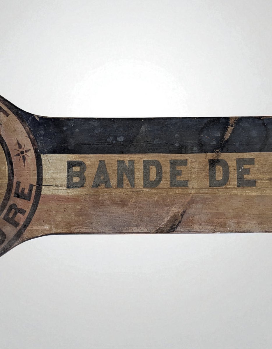 Rare Old Painted Wooden Advertising Plaque – Montplaisir Beer, Toulouse – Circa 1910-photo-2