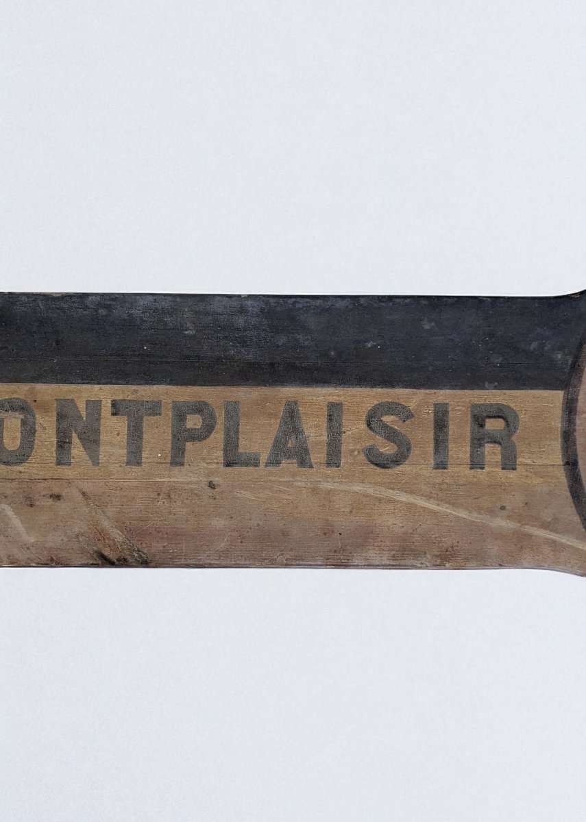 Rare Old Painted Wooden Advertising Plaque – Montplaisir Beer, Toulouse – Circa 1910-photo-2