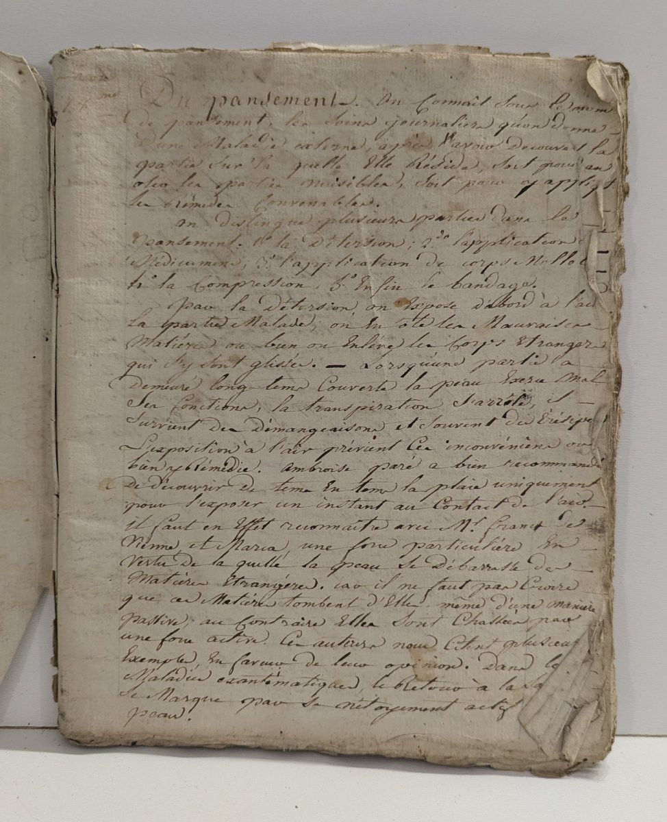 Manuscrit - Cours d'opération de Jacques Lordat - Montpellier 1811 & 1812 - 78pp-photo-2