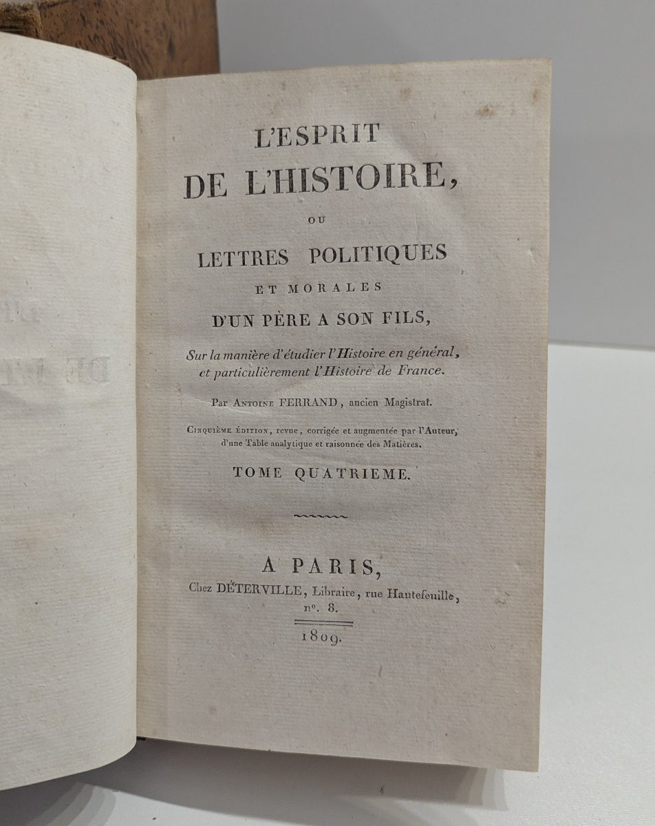 L'esprit de l'Histoire - Paris - 1809 - 4 Tomes Complet - Books 19th-photo-5