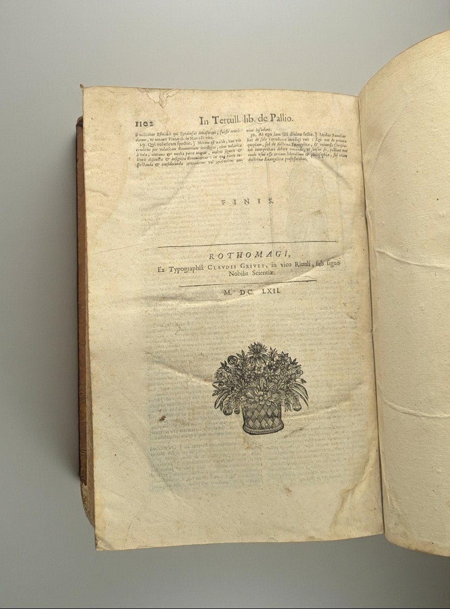 Tertullian – Opera Omnia – Rouen – 1662 – Enormous Work-photo-8