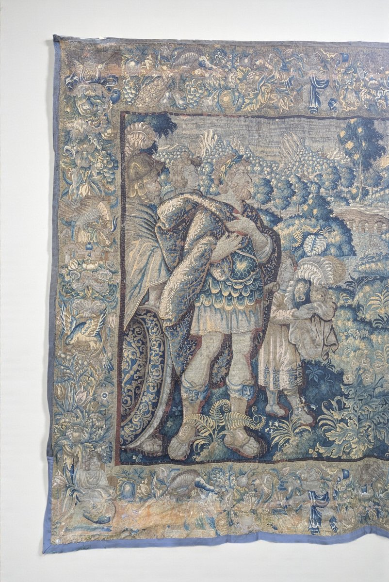Immense Tapisserie Bruxelles – Constantin au Pont de Milvius – XVIIe siècle-photo-2