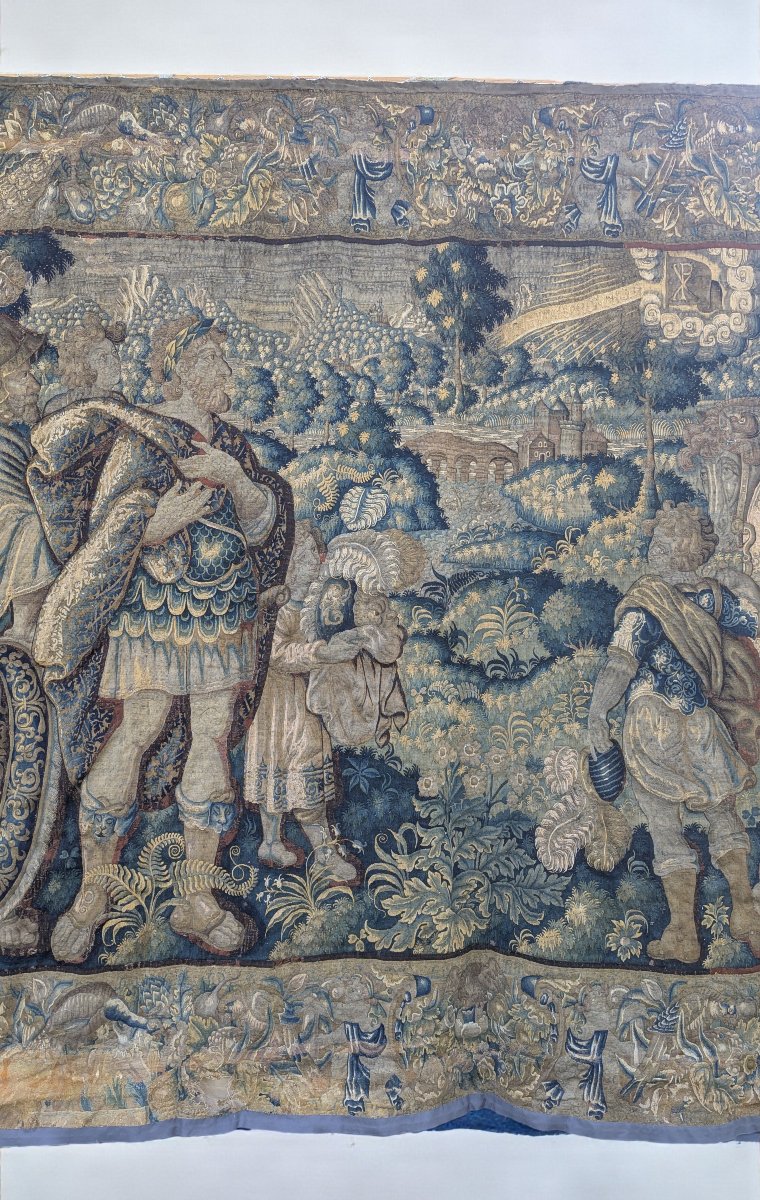 Immense Tapisserie Bruxelles – Constantin au Pont de Milvius – XVIIe siècle-photo-3