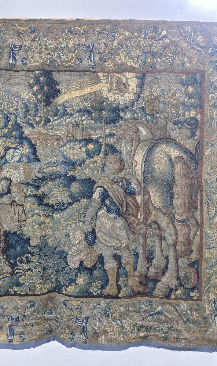 Immense Tapisserie Bruxelles – Constantin au Pont de Milvius – XVIIe siècle-photo-4